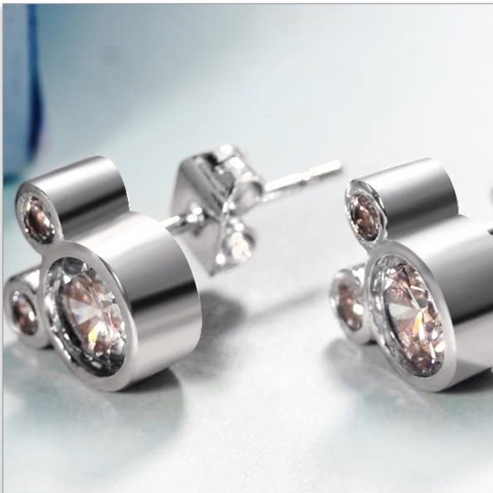 Sterling Silver Mickey Mouse Earrings